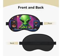 Green Alien Print Fashion Sleep Mask, Blackout Eye Mask,Sleeping Eye Mask Suitable for Travel/Yoga/Nap