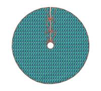 Green Alien Print Festive Christmas Tree Skirt Holiday Decor Xmas Mat For Party Supplies Accessory