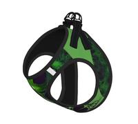 Green Alien Print Pet Leash Vest,Breathable Mesh Pet Harness, Reflective For Small Medium Dogs Safe Easy Walking
