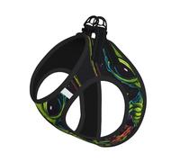 Green Alien Print Reflective No Choke Pet Vest Harness,Adjustable Soft Padded Dog Harness With Easy Control Handle