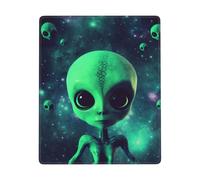 Green Alien Print Square Mouse Pad, Rubber Base Mouse Pads Home Decoration Laptop Mouse Pad for Office Computer Gaming Desk Accessories