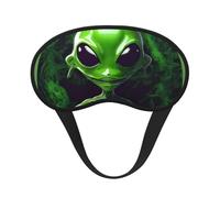 Green Alien Print Unisex Blackout Sleep Mask Comfortable Eye Mask for Travel Meditation Sleep Travel