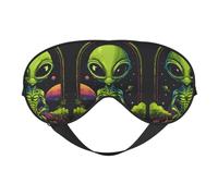 Green Alien Sleep Eye Mas Updated Design Light Blocking Night Eye Blinder Men Women Shift Work Travel