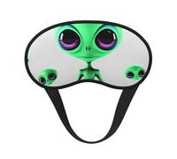 Green Alien Sleep Eye Mask for Women Men Soft and Comfortable Sleep Mask Blackout Sleeping Eye Cover for Travel Yoga Nap Shift Work