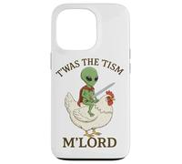 Green Alien UFO Twas The Tism M'Lord Funny Autism Meme Case for iPhone 13 Pro