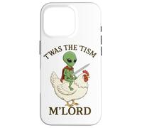 Green Alien UFO Twas The Tism M'Lord Funny Autism Meme Case for iPhone 16 Pro