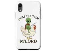 Green Alien UFO Twas The Tism M'Lord Funny Autism Meme Case for iPhone XR