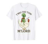 Green Alien UFO TWAS The Tism M'Lord Funny Autism Meme T-Shirt