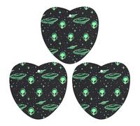 Green Aliens Car Air Freshener 3-pack Aromatherapy Tablets Hanging Scented Cards for Rooms Bathrooms Wardrobe Love form
