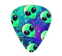 Green Aliens Guitar Picks Set-Premium Abs Material,Various Thicknesses-Enhance Your Playing Experience