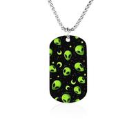 Green Aliens Pattern Novelty Pendants Necklaces