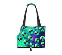 Green aliens print Puppy Carrier Walking Dog Bags Pets Dogs Carrier Bags for small Dogs and Cat and Rabbit