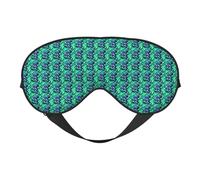 Green Aliens Print Soft Eye Mask Beneficial Block Light Nap Night Use Travel Camping Meditation Yoga