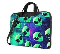 Green Aliens Print Stylish Laptop Bag Portable Single-Shoulder Case For Briefcase For Work Travel