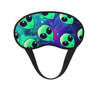 Green Aliens Sleeping Mask for Adults Blackout, Comfortable Eye Mask Blocking Light for Travel, Yoga