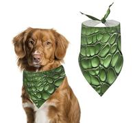 Green Alligator Skin Pattern Pet Bandana Dogs Triangle Scarf Cats Handkerchief Puppy Costume