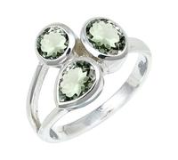 Green Amethyst Gemstone Silver Plated Ring Women Jewelry C1152AL_O