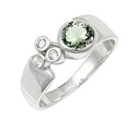 Green Amethyst Gemstone Silver Plated Ring Women Jewelry C1152AL_S 1/2