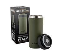 GREEN Ammo Pouch Flask Cup Insulated Army Drinking Mug Camping Military