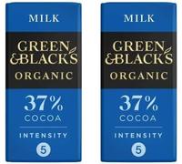 Green and Black Organic Milk Chocolate Bar 90g (Pack of 2), Richer and Creamier Taste