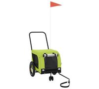 (green and black) vidaXL Dog Bike Trailer Bicycle Trailer Bike Carriage Oxford Fabric and Iron