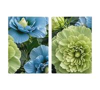 Green And Blue Hibiscus Flowers Passport Holder Passport Wallet PU Leather Passports Protective Cover Slim Travel Accessories