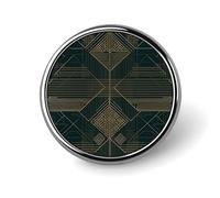 Green And Brown Pattern Lapel Pin Durable Metal Round Brooch Pins Lightweight & Elegant Badge for Shirts, Jackets, Backpack & Gifts