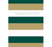 Green and Gold Striped Notebook: Noted Notebook