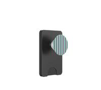Green and Pink Striped Vertical Preppy Stripes Cute Girly PopSockets PopWallet for MagSafe