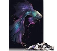 Green And Purple Betta 1 Puzzle for Adults 500 Pieces Puzzle for Adults Educational Game for Adult Teenagers 500pcs (52x38cm)