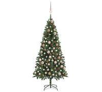 (green and rose, 180 x 104 cm) vidaXL Artificial Pre-lit Christmas Tree with Ball Set Artificial Tree Green