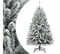 (green and white, 120 cm/ Basic) vidaXL Artificial Hinged Christmas Tree Artificial Tree LEDs and Ball Set