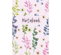 Green and White Aesthetic Floral Watercolor Notebook Cover A4 size | 120 internal lined pages