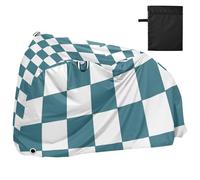 Green and White American Plaid Waterproof Bike Covers with Lock Holes Indoor Outdoor Storage Mountain Bike Cover Fits for Most capa para motocicleta
