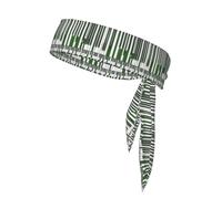 Green And White Piano Keys Headbands,Sports Head Tie,Headband For Men And Women,Hair Band For Running, Workout, Football
