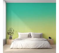 Green and Yellow Gradient Photo Wallpaper, Modern Simple Ombre Wallpaper Mural, 500x350cm Wall Paper for Bedroom Living Room, Non-Woven Wall Mural Room Decor EL&D62