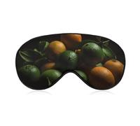 Green and Yellow Oranges Sleep Mask Soft Comfortable Eye Mask with Adjustable Strap Eye Cover Eye Shade for Men Women Work Travel