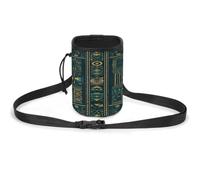 Green And Yellow Pattern Dog Fanny Pack Treat Pouch Sling Bag