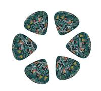 Green Animals print Guitar Picks, 12PCS Premium Celluloid Guitar Pick Medium for Acoustic Guitar, Electric Guitar, Bass