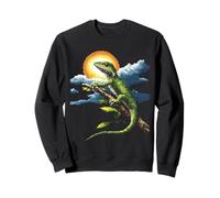 Green Anole Animal Graphic Artwork Green Anole Sweatshirt