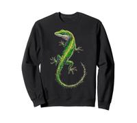Green-anole Animal Portrait Graphic Illustration Sweatshirt