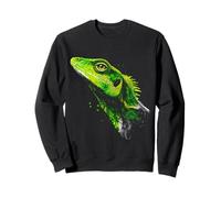 Green-anole Face Drawing Animal Motif Illustration Sweatshirt