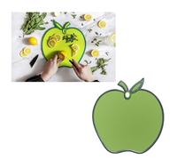 Green Apple Non Slip Chopping Board -Hygienic Cutting Board, Chopping Mat, Food Preparation Mat, Easy Prep & Serve 31 x 28cm (Green Apple Board)