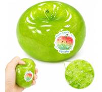 Green Apple Slushy Squishy,Cute Soft Squeeze Fidget for Desk & Travel, Portable Sensory Soother