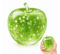 Green Apple Squishy, Star Shaped Durable Apple Squishy Stress Ball for Relaxation, Desk Decoration