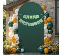 Green Arch Backdrop Cover 7.2 ft Spandex Wedding Balloon Stretchy Arch Backdrop for Easter Photo, Ceremony, Birthday Party, Baby Shower, Anniversary Decoration