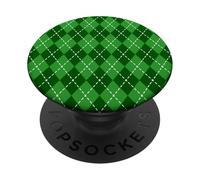 Green Argyle Pattern PopSockets Adhesive PopGrip