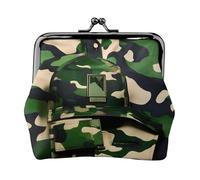 Green Army Camouflage Digital Print Leather Purse for Women Mini Wallet Small Bag for Keys Cards Lipstick