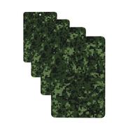 Green Army Digital Camouflage Car Air Fresheners Cards Set of 4 Pieces Personalized Car Fresheners Gifts for Men Women Auto Aromatherapy Tablets Hanging Scented Cards for Wardrobe Bathroom