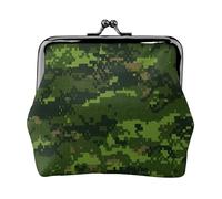 Green Army Digital Camouflage Coin Purses, Small Card Case Wallet For Men Women For Shopping And Casual Outings, Black, One Size, Art Deco